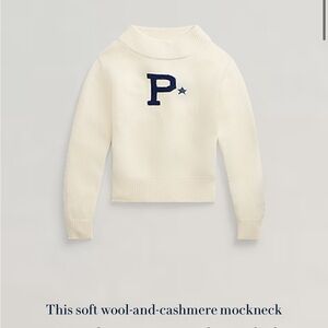 Women's Cream Mockneck Sweater